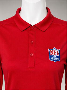 Sport-Tek NFL Alumni Red Long Sleeve Sport-Wick Polo – Women’s Size XS